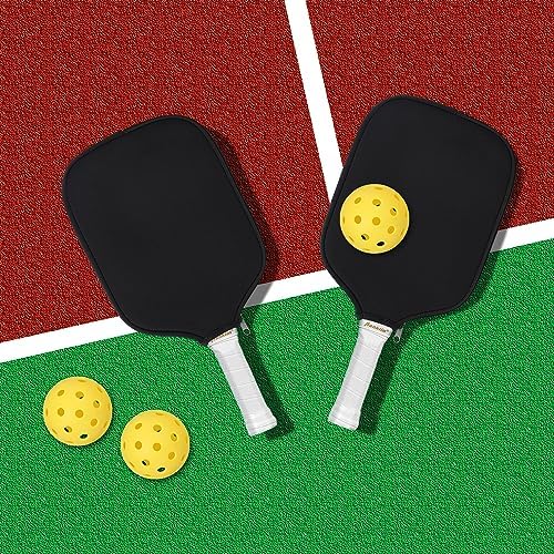 Pickleball Paddle Covers Neoprene Black 8.6 x 1|2inch USAPA Standard Elongated Paddles Fits Most Picks Black Color