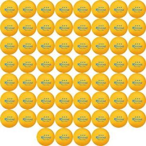 KEVENZ 3 Star Ping Pong Balls, 40+mm Advanced Table Tennis Ball, Bulk Outdoor Use (Orange, White)